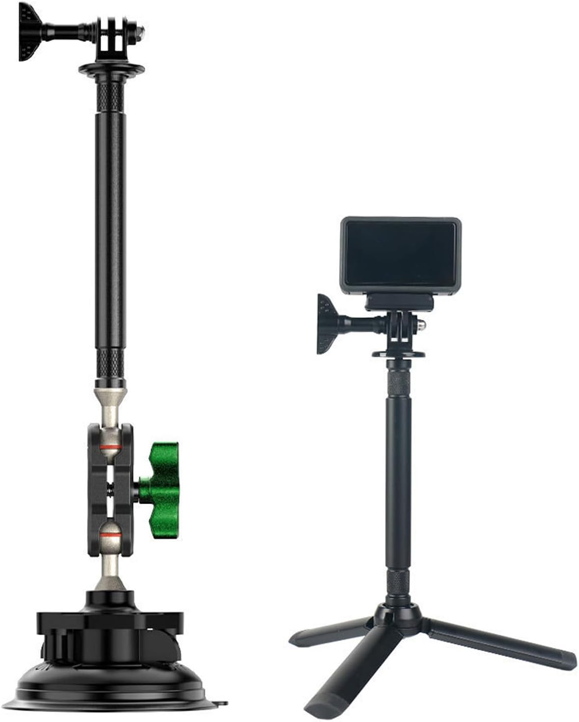Akozon 1/4 Inch Selfie Stick Extension Pole Aluminum Alloy Tripod Mount Monopod Extension Rod with Thread for SLR