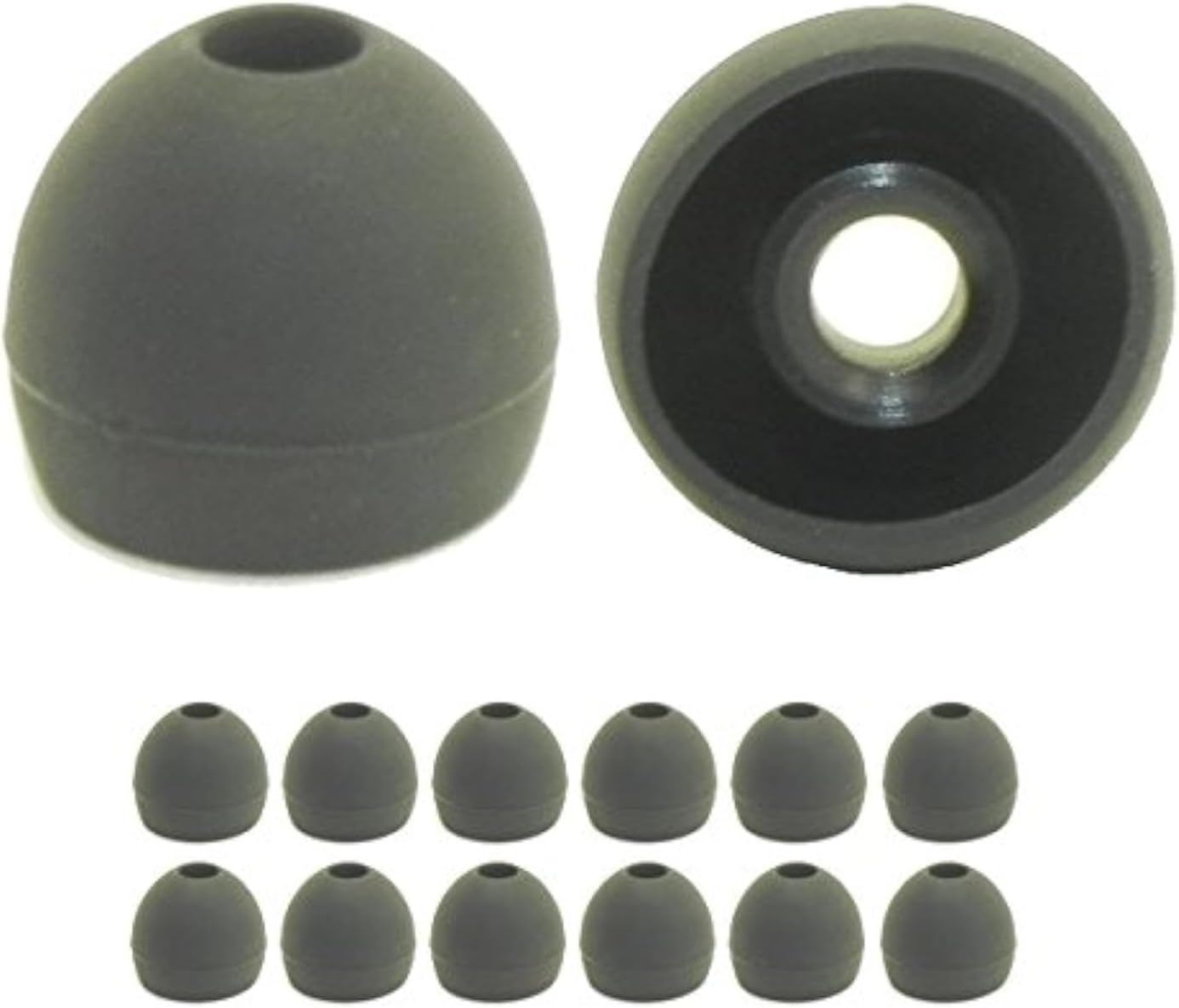Earphones Plus 6 Pr Black Extra Large Ear Tips Replacement Ear Tips for in Ear Earbud Earphones