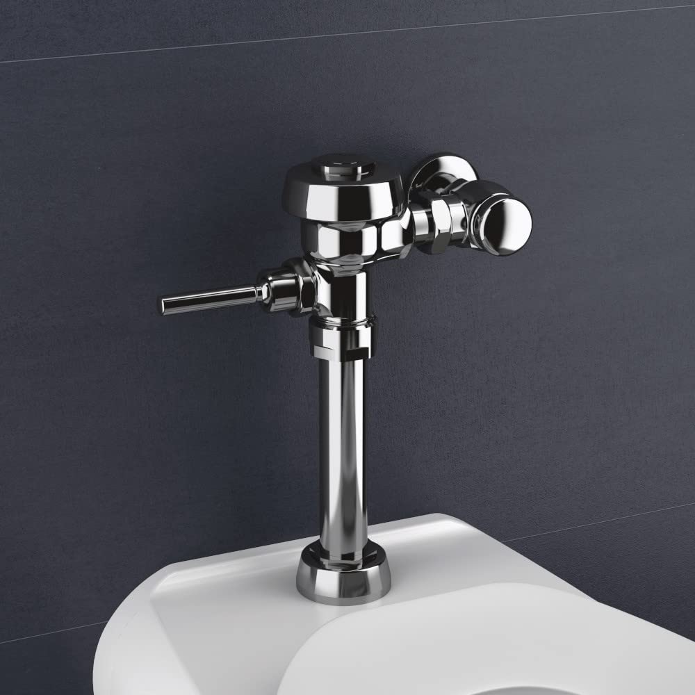 Sloan Royal 110 Exposed Manual Water Closet Flushometer, 3.5 GPF Manual Flush Valve - Single Flush Non-Hold-Open Handle, Fixture Connection Top Spud, Polished Chrome Finish, 3010100