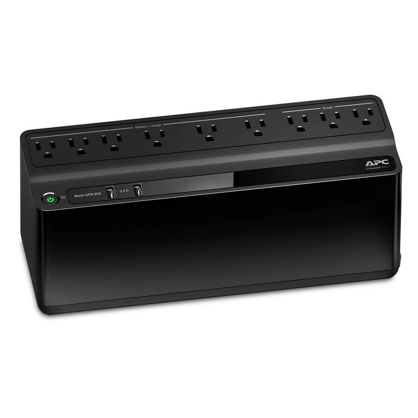 APC Back-UPS 850VA/450W Battery Backup UPS & Surge Protector, 9 Outlets, 20-Min Runtime, Protects PC, Router, NAS & Home Office |Model BE850G2