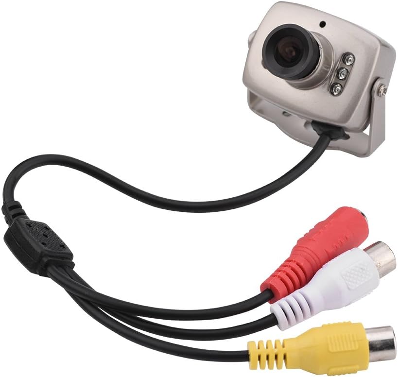 Serounder 6 CMOS Mini CCTV Camera, LED Wired CCTV Security Camera Night Vision Digital Video Camera PAL/NTSC Home