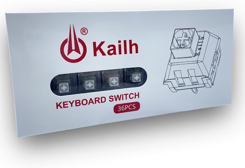3-Pin 5-Pin Compatible72pcs Kailh Box White Clicky Switch Mechanical Keyboard Switches for Gaming & Typing |