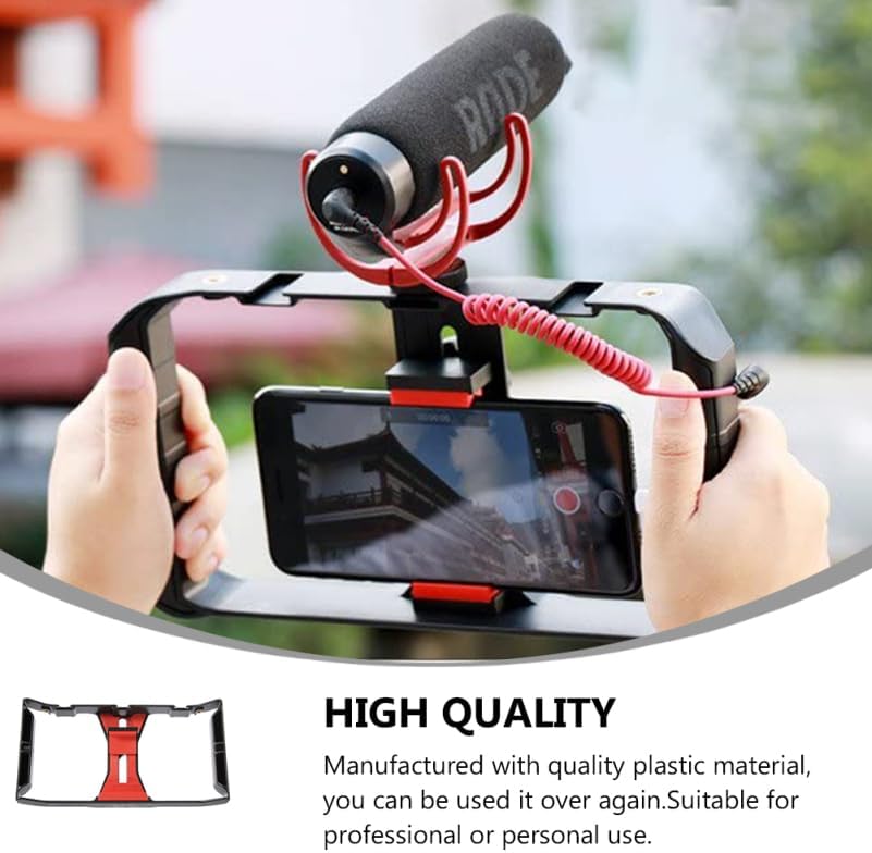 ARTIBETTER Filmmaking 9.84X5.11X1.57In Mobile Phone Video Rig Handheld Camera Holder with Cold Shoe Mounts