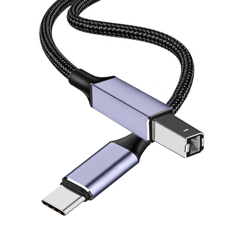 Generic 3ft,USB USB C Printer Cable B to USB C Cable Compatible with MIDI, Piano, MacBook Pro, iPad Pro, HP Canon