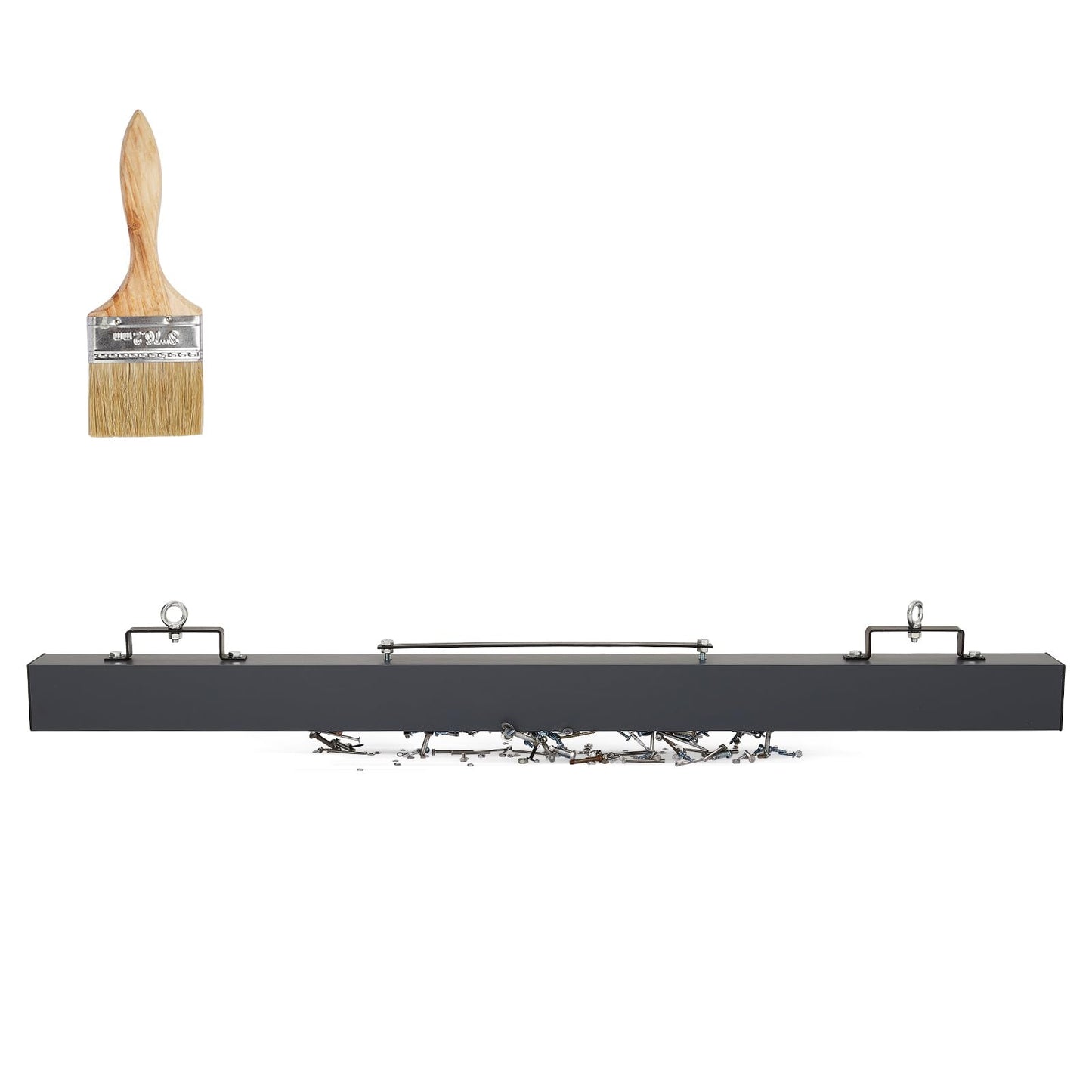48" Heavy Duty Magnetic Sweeper – 120LB Capacity Industrial Magnet Bar for Nails, Bolts & Metal Debris – Quick Release Lever for Easy Cleanup – Works On Grass, Concrete & Gravel