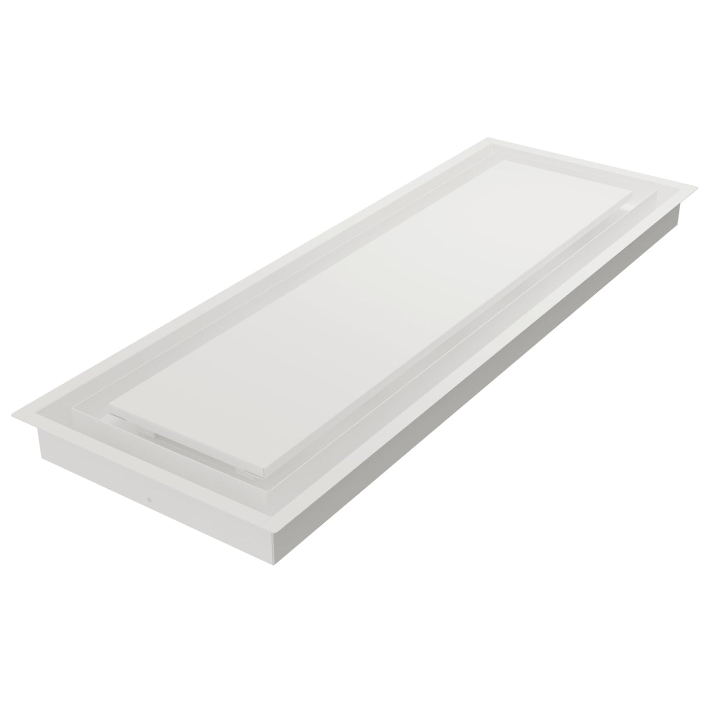 Fittes Framed Wall Vent [Luxe+], Steel HVAC Air Return Register Cover, Customizable Adjustable Increased Airflow Solution for Home or Ceiling, 15-Min DIY Setup, Damper Included – 10"x30.25" – White
