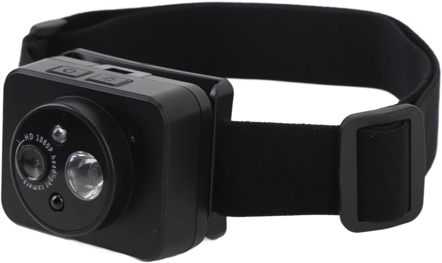 ciciglow 1080P 128GB Head Mounted Action Camera, Adjustable Angle Small Head Mounted Sports Camera, LED Headlamp