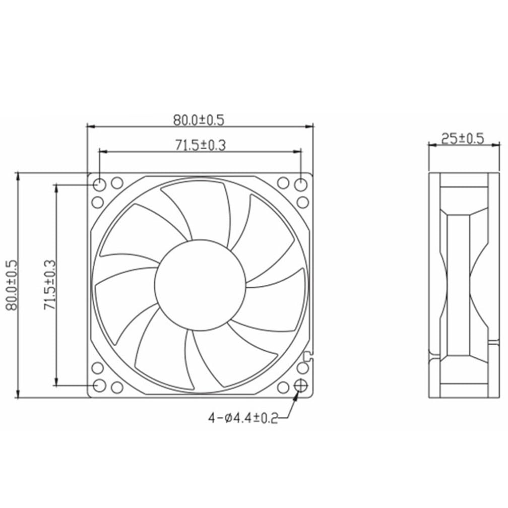 JVHROLW 80MM DC24V 0.09A 2.16W 8025 3000RPM 3110RL-05W-B39 8CM 80 80 25mm (3pin) Inverter Fan Speed Copier Cooling Fan