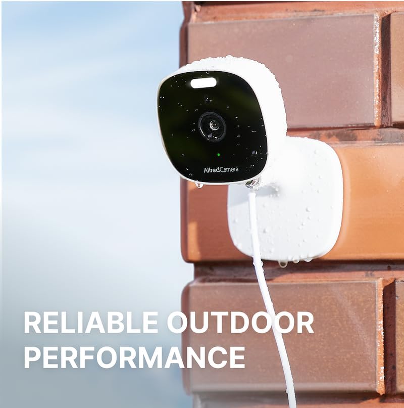 AlfredCamera 2 2.5K, 2.4 5GHz, IP65 (100M+ AlfredCam Plus Smart Home Security Camera WiFi & Indoor/Outdoor, Waterproof