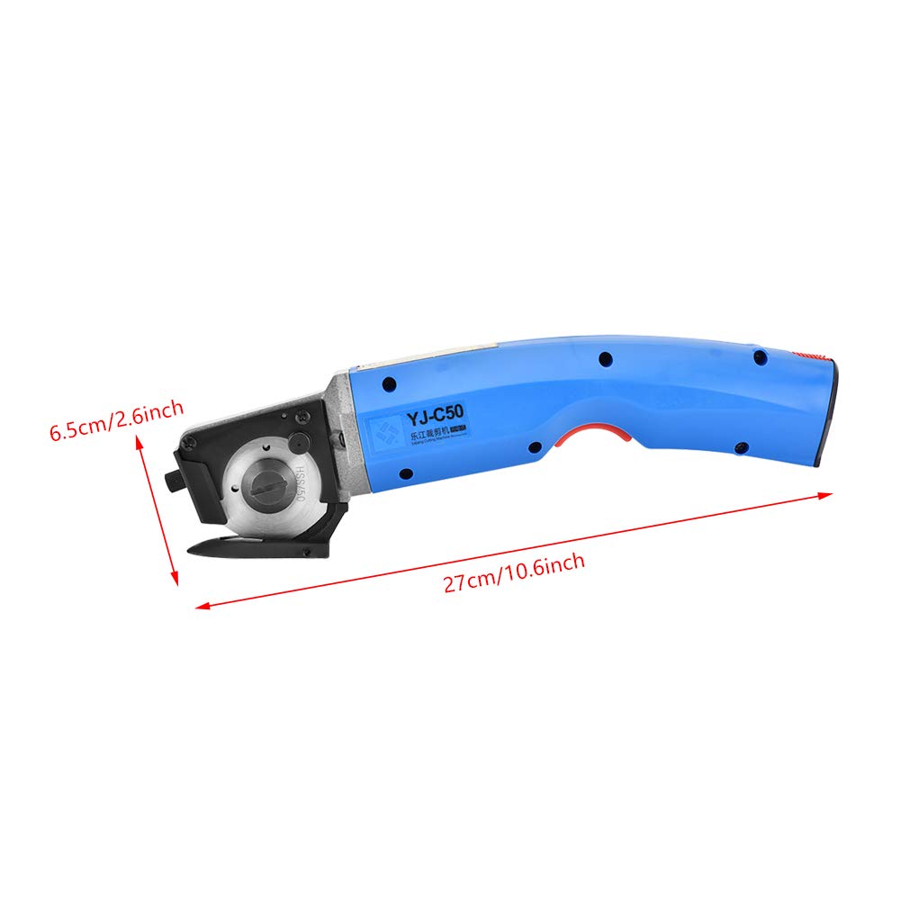 4500rpm 35W Electric Scissors Rechargeable Fabric Leather Cloth Cutter Shears Round Knife Cloth Cutting Machine 100-240V US Plug