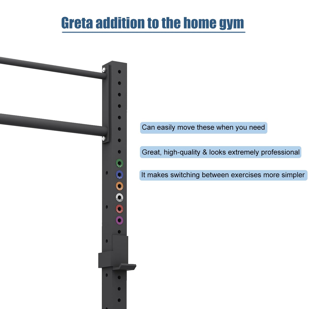 Power Squat Rack Barbell Magnetic Position Markers Reminders Label for Home & Garage Gyms, Squat Rack Magnets Identifier Rings (0.75" Inner Circle)
