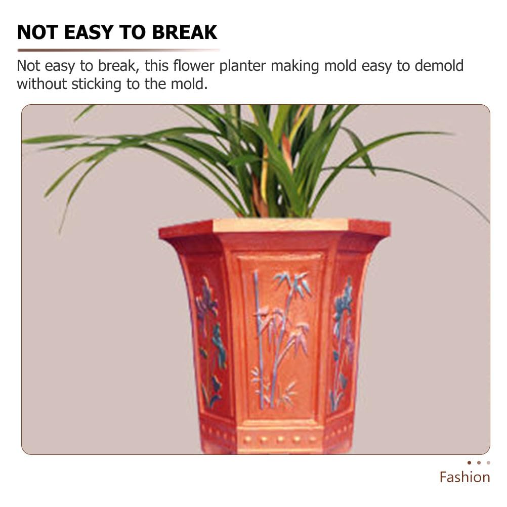 GANAZONO epoxy Resin Concrete molds Home Decor DIY Flower Pot Shape molds Hexagonal Flower Pot Making Mold Craft epoxy Planter DIY Craft Mold Desktop Plastic Supplies