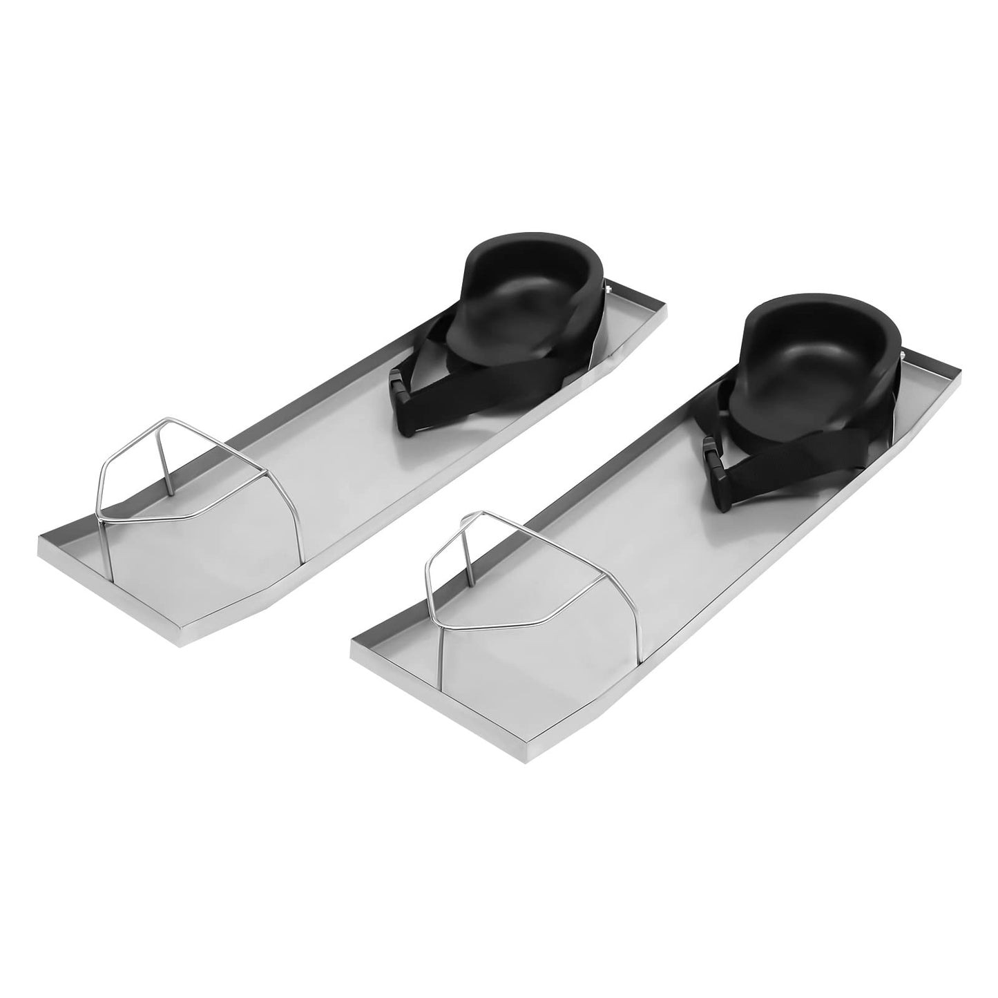 Futchoy 30'' x 8'' Kneeler Board Stainless Steel Kneedboards Concrete Sliders Pair Moving Sliders w/Concrete Knee Pads & Board Straps for Concrete Finishing