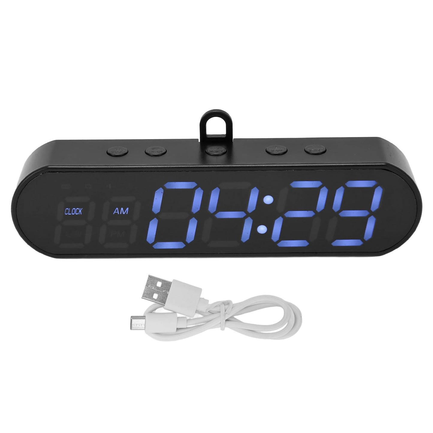 Portable Gym Timer, LED Display Interval Timer with Time Progress Bar/Rounds, Countdown/Up Stopwatch, Buzzer & Rechargeable Powered Battery Workout Timer for Home Gym Fitness