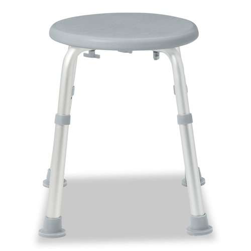 Medline Round Shower Stool, Gray