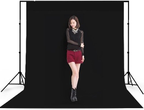Black Backdrop by [Brand Name] - Versatile 5x7ft Fabric for Portraits & Video Studio Shoots