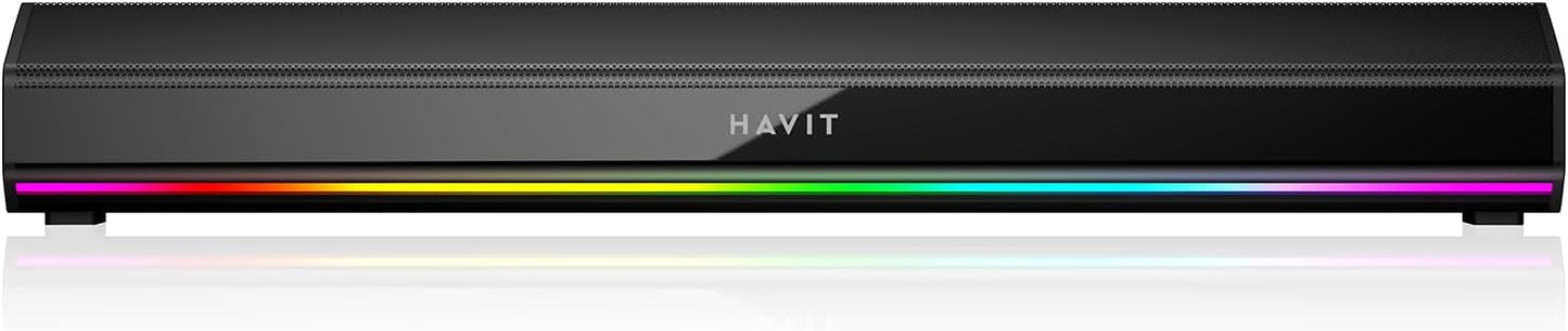 havit 5.3 Computer Speakers for Desktop PC, Bluetooth Pc Soundbar with Dynamic LED Light, HiFi Stereo, Poratble