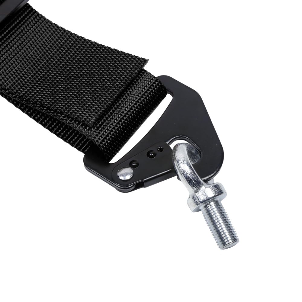 Kyostar 5 Point Safety Harness Racing Seat Belt 2"+3" Camlock Quick Release Premium Quality Heavy-Duty Soft Webbing Universal Black
