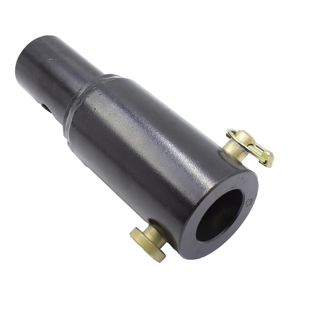 Auger Adapter 2 inch Female Round to 2-9/16 inch Male Round Auger Shaft Bit Adapter Conversion Bolt Pin Auger Attachments