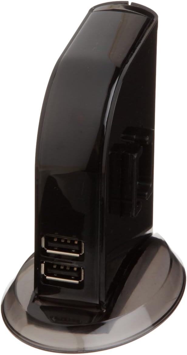Amazon Basics 7 2.0 5V/4A Port USB Hub Tower with Power Adapter, Plug and Play, Charging Ports, Black