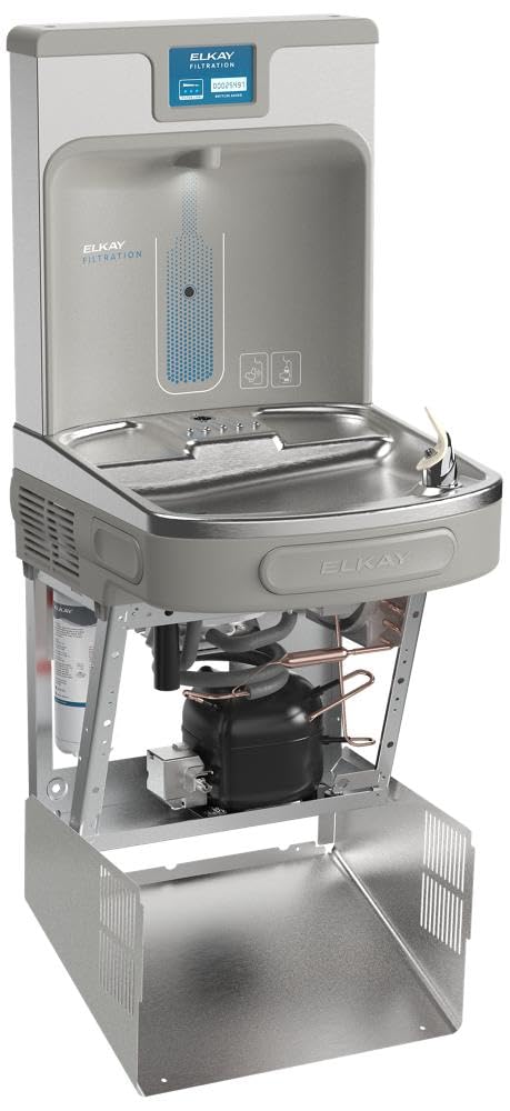 Elkay LZS8WSLK ezH2O Bottle Filling Station & Single ADA Cooler Filtered Refrigerated Light Gray