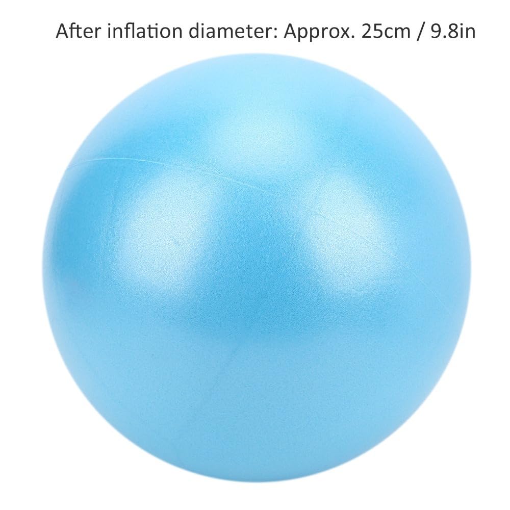 Chiffonade 25cm Non-Slip Exercise Ball for Yoga & Pilates - Small Stability Ball for Core Strength Training, Home Gym, Balance Workouts (Blue)