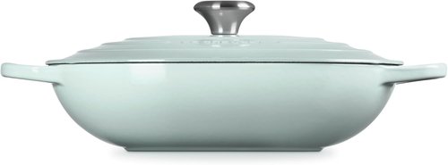 Le Creuset Enameled Cast Iron Oval Casserole - 3.75 Qt, Durable Lid, Sea Salt Color