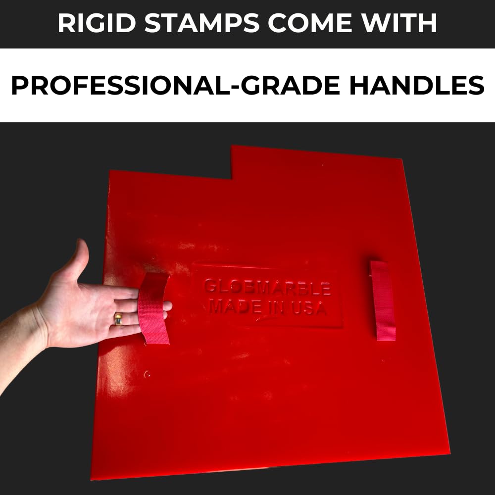 Modern Ashlar Slate Stamps Set of 5 | Made in USA | 24" x 24" | Durable Rigid & Flexible Mats for Driveways, Walkways and Patios – SM 3003/S-5