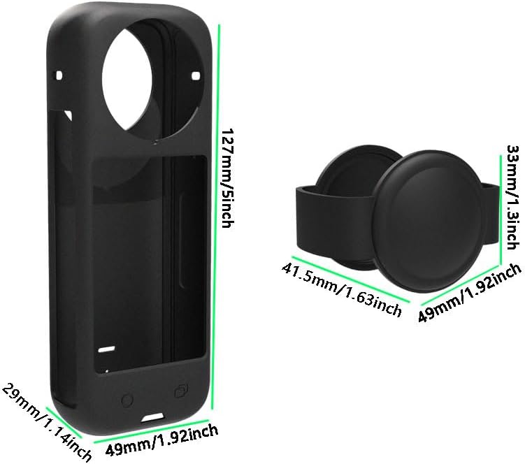 KASINshooting Insta360 X4 Professional Standard Silicone Protective Body Lens Case for One Panoramic Action Camera