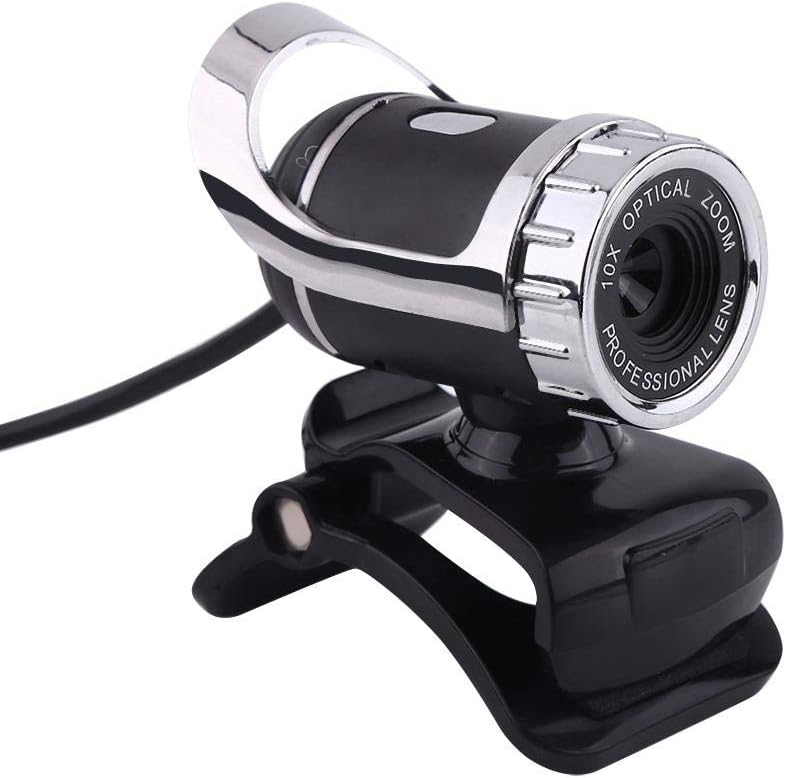 Yoidesu Webcam,360 USB Cam Desktop Laptop Camera,Manual Focus Webcam with Built-in Microphone,Clip-on Mini Plug