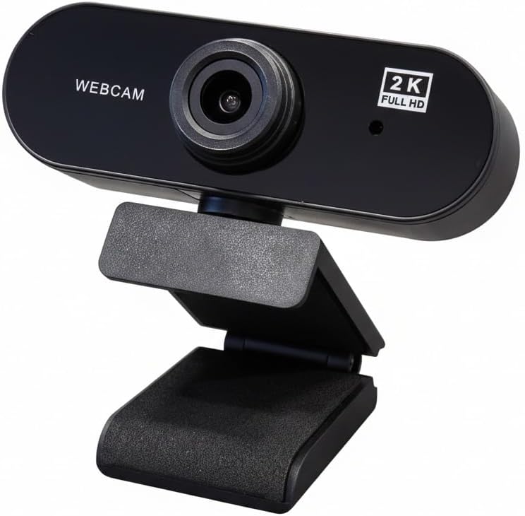 axGear 1080P 2K USB Webcam Microphone for Conference Video Call Live Streaming