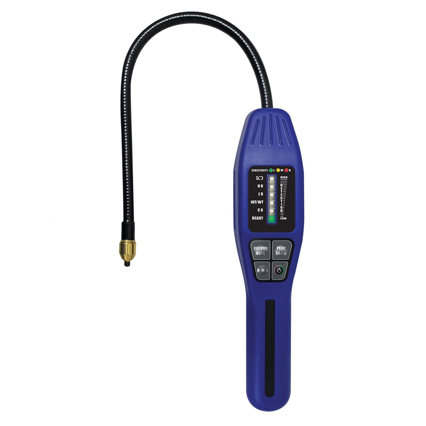 Mastercool 55900 Intellasense II Refrigerant Leak Detector – Heated Tin Oxide Sensor, Super Sensitive Mode, Certified for R134a and R1234yf, Compact Design with LED Display and Leak Vial