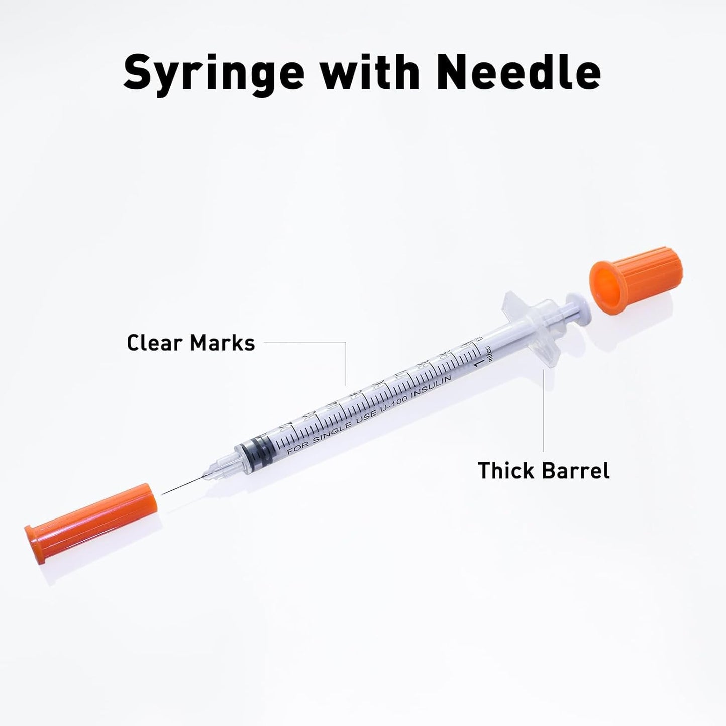 U-100 Syringes - 1cc 31g 5/16" (8mm) - Individually Wrapped, Pack of 20