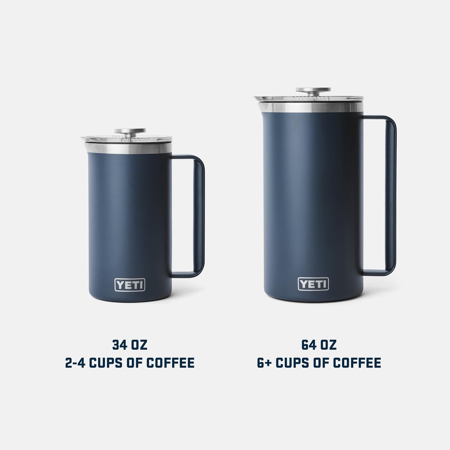 YETI Rambler 34 oz. French Press Coffee Maker, Rescue Red