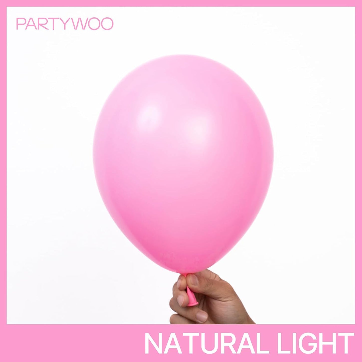 PartyWoo Pink Balloons - 100pcs Matte Pink Balloon Arch Kit for Baby Shower & Birthday Decor | Various Sizes