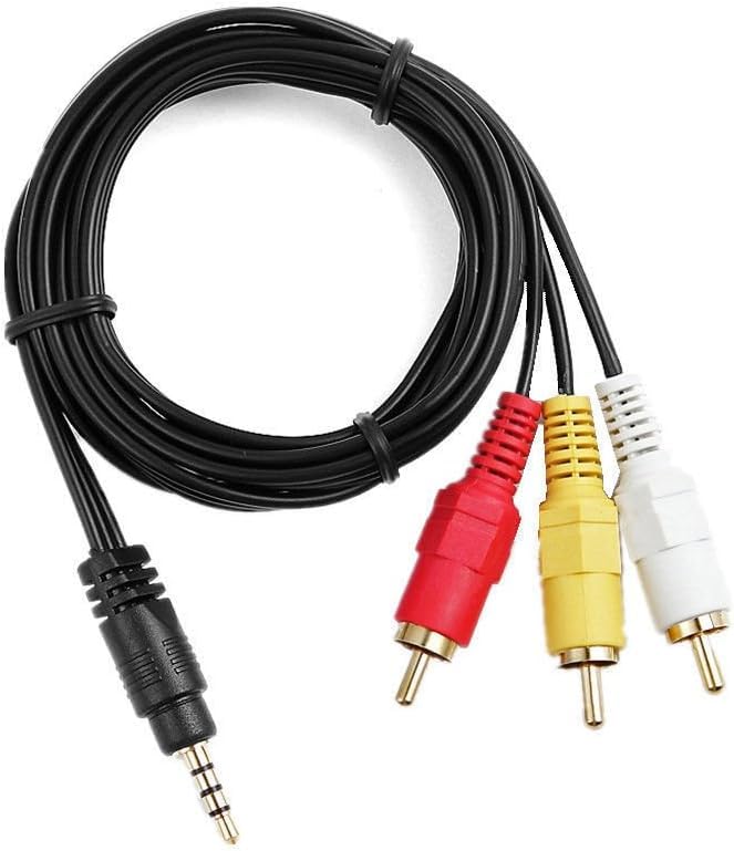 MaxLLTo 3.5mm 3 DCR-TRV280 DCR-TRV260 DCR-TRV250 to RCA AV A/V Audio Video TV-Out Cable/Cord/Lead for Sony Digital