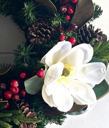 Skiennix Artificial Floral Wreath - Handcrafted Year-Round Decor for Front Door & Indoor/Outdoor Use