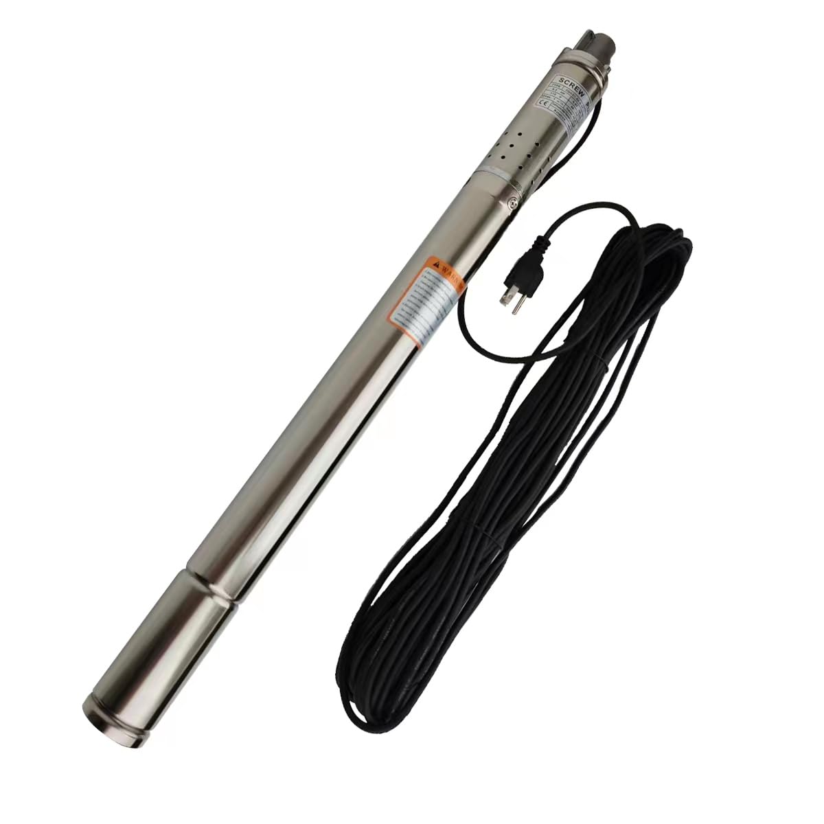 SHYLIYU 1/2HP 110V Deep well Submersible Pump Well φ＞53mm MAX Flow 4.4GPM MAX Height 180FT 2 Inch Stainless Steel Submersible Deep Well Pump SS Water Outlet 0.5In for Industrial Home Garden Screw Pump