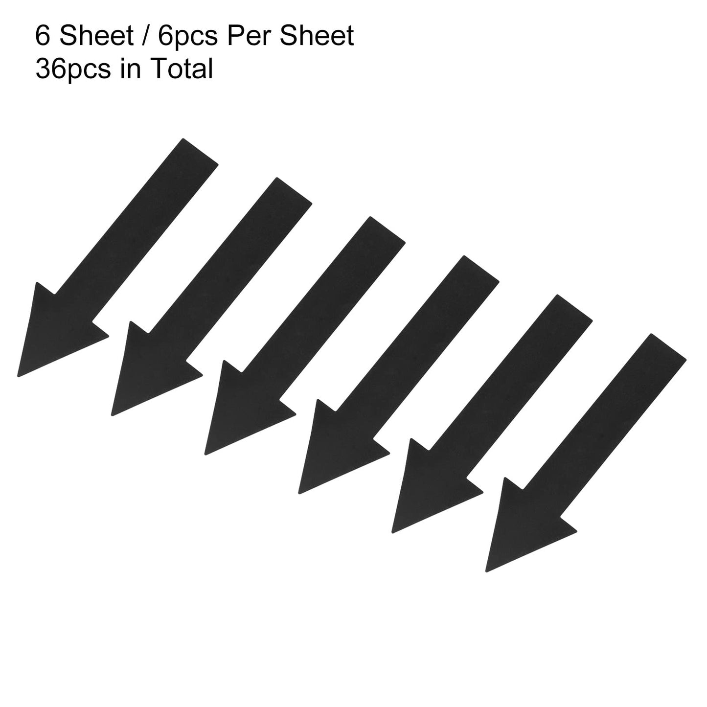 PATIKIL Arrow Sticker 4 Inch, 6 Sheet Directional Sign PVC Adhesive Removable Floor Decal for Floor Wall Marking, Black