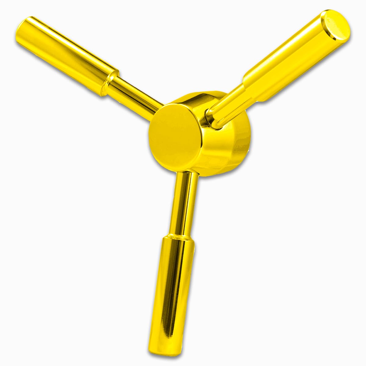 WAH LIN PARTS 3 Spoke Gun Safe Handle Replacement, Gold Finish Heavy-Duty Handle for Safe Box, Gun Safes, Vault Doors, Gun Safes,Fireproof safes and Vault Doors