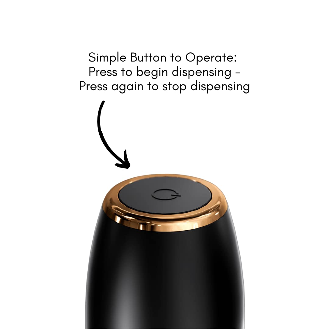 Sip & Shimmer Electric Wine Aerator, Modern Aerator, Electric Wine Dispenser, Black & Gold Wine Pourer, Automatic Wine Pump, Re-chargeable, Wine Gift, Valentines Day Gift for Him