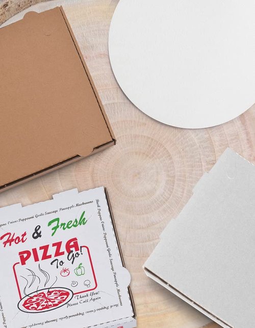 DHG PROFESSIONAL 50 Pack Corrugated Pizza Box - White Cardboard (14" x 14")