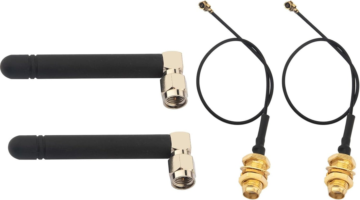 Kaunosta 3dbi 2.4GHz 2.4G 5CM RF1.13 15cm 2PCS WiFi Antenna SMA Male (Inner Pin) Network Bluetooth FPV Small Omni