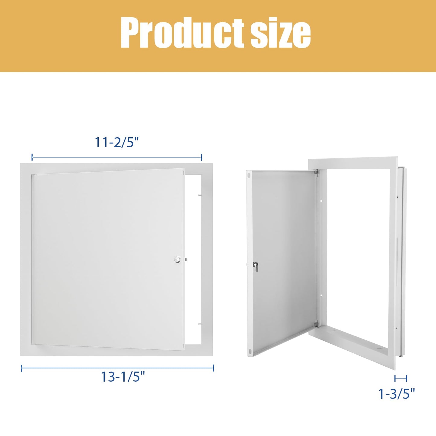 Thicken 1mm 12 x 12 Access Panel for Drywall,Attic Door, Ceiling Access Panel for Drywall,12x12 Metal Access Panels are Thickened to 1mm to Solve The Problem of Fragile Panels(Screwdriver Latch)