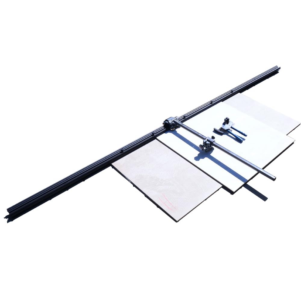 T Shape Manual Tile Cutter Professional Large Format Tile Cutter Heavy Duty Tile Cutting Machine with 3-Piece 1M Rail Guide for Porcelain, Granite, Marble, Ceramic