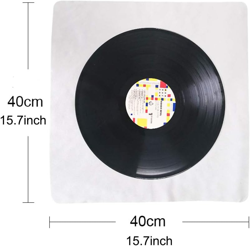 Lucausd 15''x15'' 5 Pack Record Cleaning Cloth, Big Size Anti-Static Microfiber Lint Free Cleaner for LP Vinyl Record