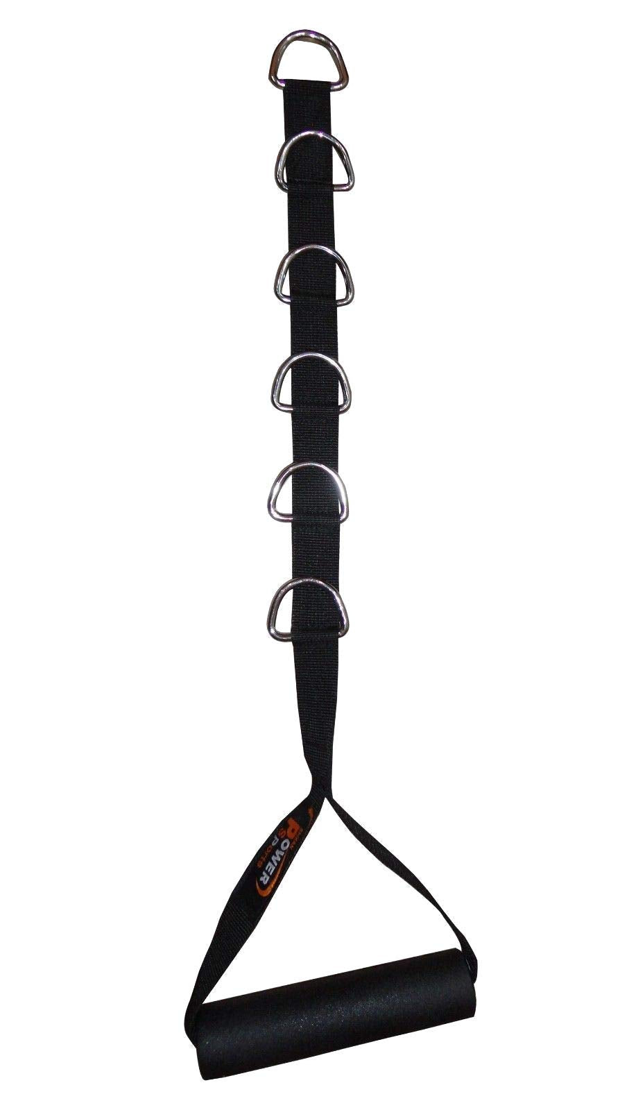 New Stirrup Handle with 6 D-Rings Adjustable Cable Machine Attachment Power Sports (Sold Single)