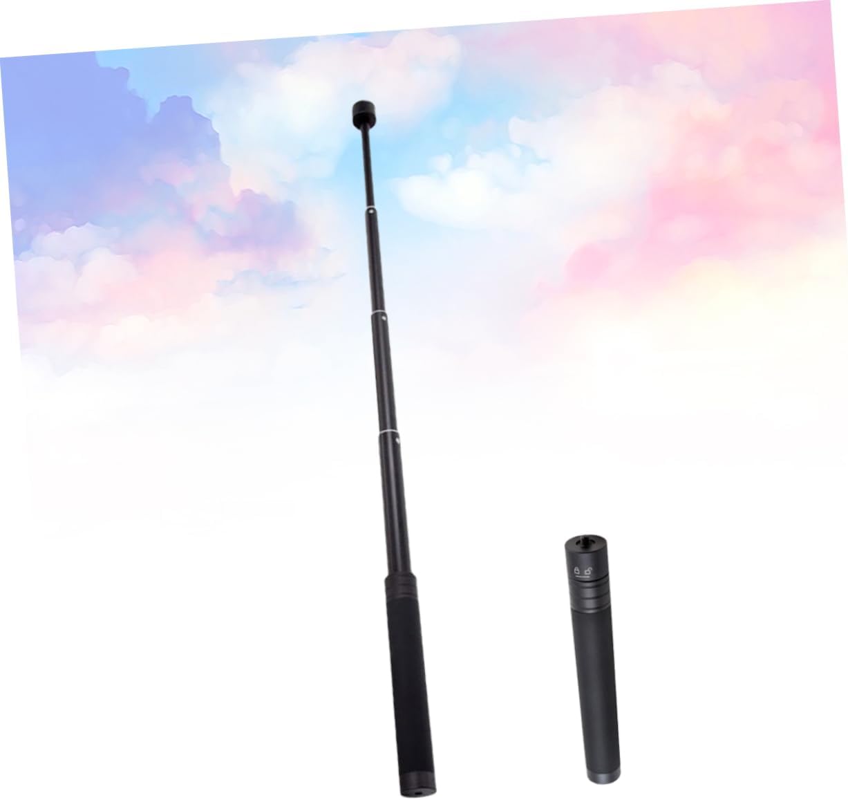 CAXUSD Selfie Stick Extension Handle Screw Interface Pole Telescopic for Daily Use