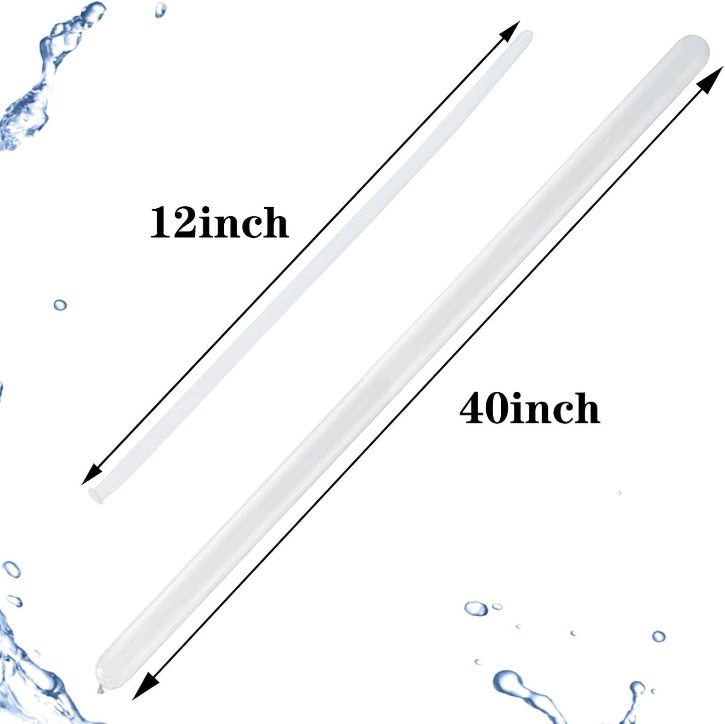 Skiennix 100Pcs Clear 260 Balloons - Premium Long Skinny Latex Balloons for Kids' Party Decorations