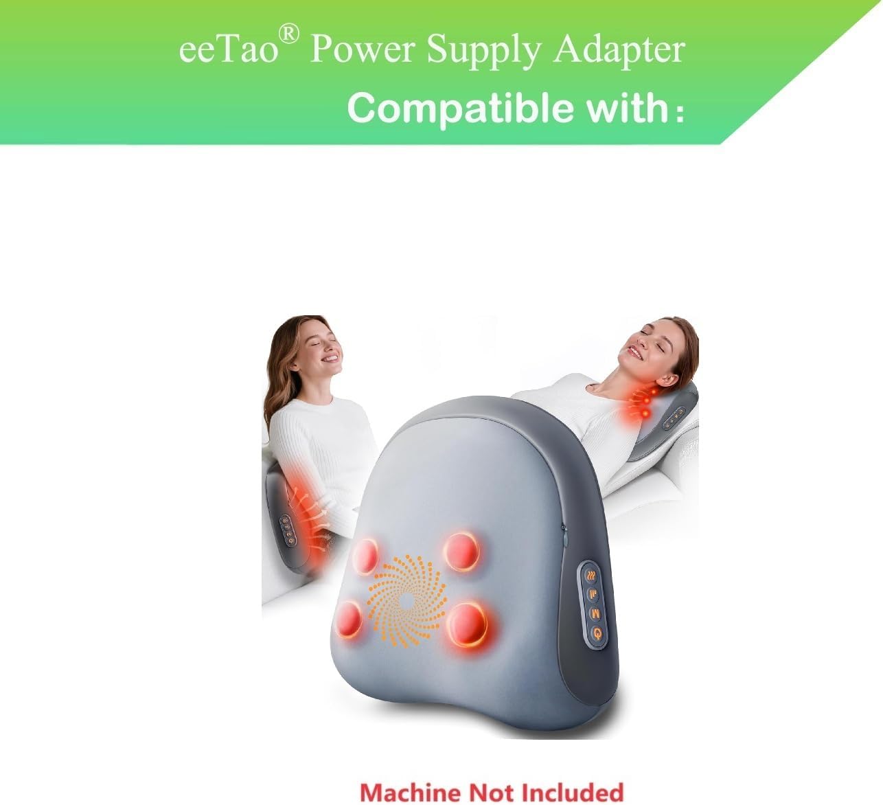 eeTao 12V FE-3005 FE3005 EA026-1200-2000PU EA02612002000PU DC12V Adapetr for JZBRAIN Shiatsu Back and Neck Massager